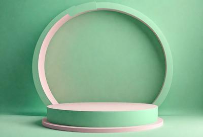 The primary subject of the image is a green circular structure, which appears to be a bench or a circular platform. The setting is a green background, which complements the green circular structure. The visual style of the image is a photo, showcasing the green circular platform in detail. The colors and mood of the image are predominantly green, creating a calm and serene atmosphere.